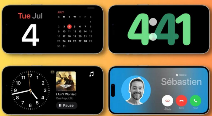 石狮苹果手机维修分享iOS17横屏充电待机显示有什么好处 