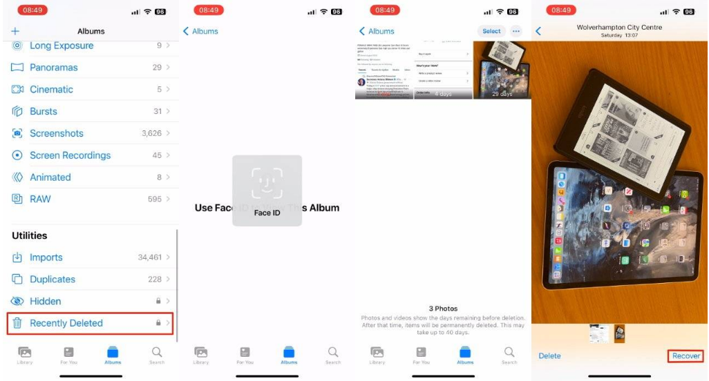 石狮苹果14维修分享 iPhone14 上恢复已删除的照片 