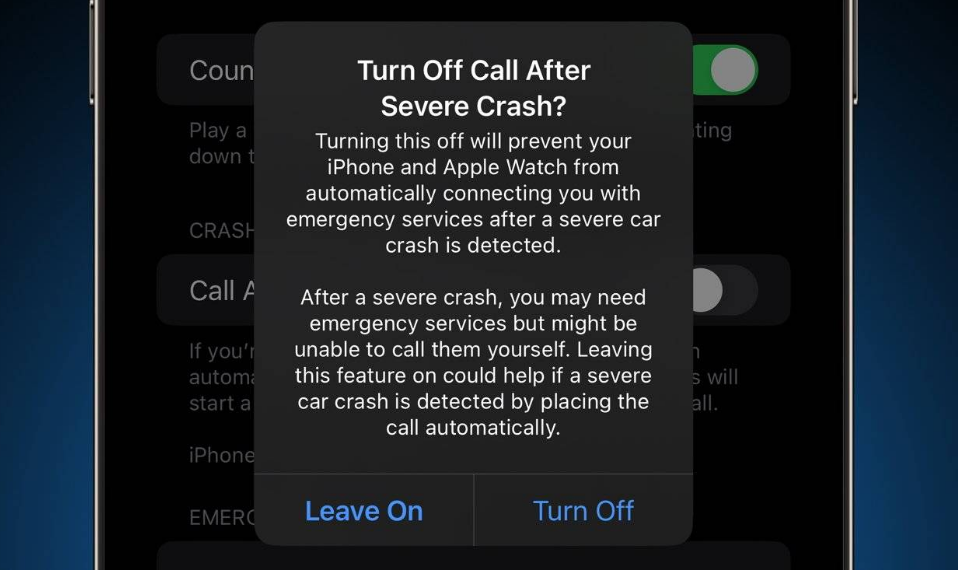 石狮苹果14维修分享 iPhone 14 和 Apple Watch 上关闭崩溃检测 